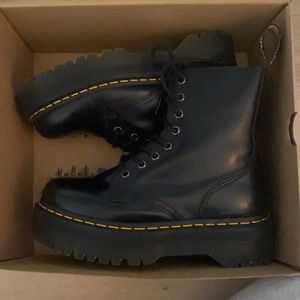 black platform doc martens